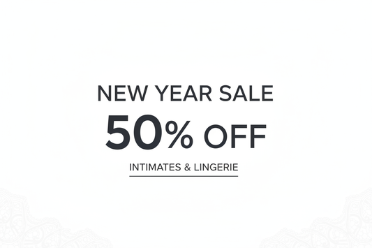 white background and black colour tect for new year sale 50% off